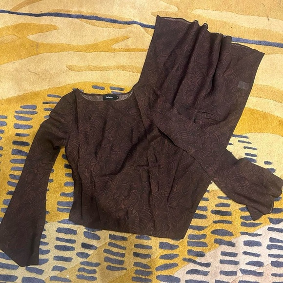 Gia dress by Realisation Par, python brown, small, 100% silk. NWOT - Picture 2 of 8